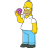 Homer Simpson 01 Donut Icon 48x48 png
